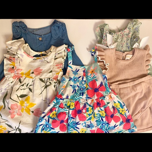 Lot Of 5 Dresses Size: 6-12 Months - Picture 2 of 11
